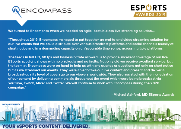 eSports continues to rise with Encompass - ESports Testimonial